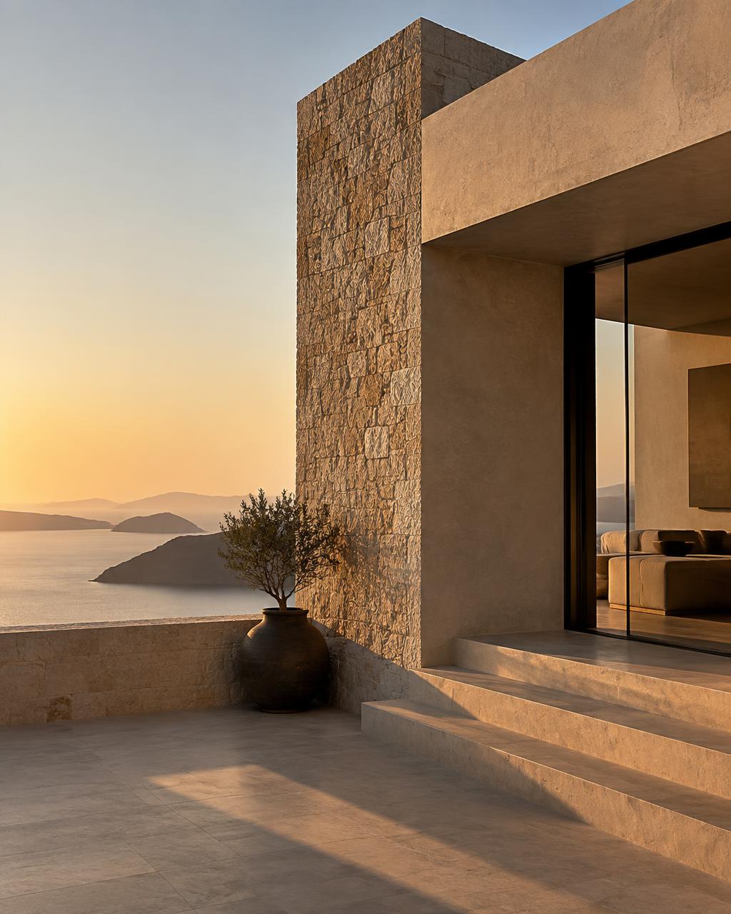 Modern Greek architectural detail
